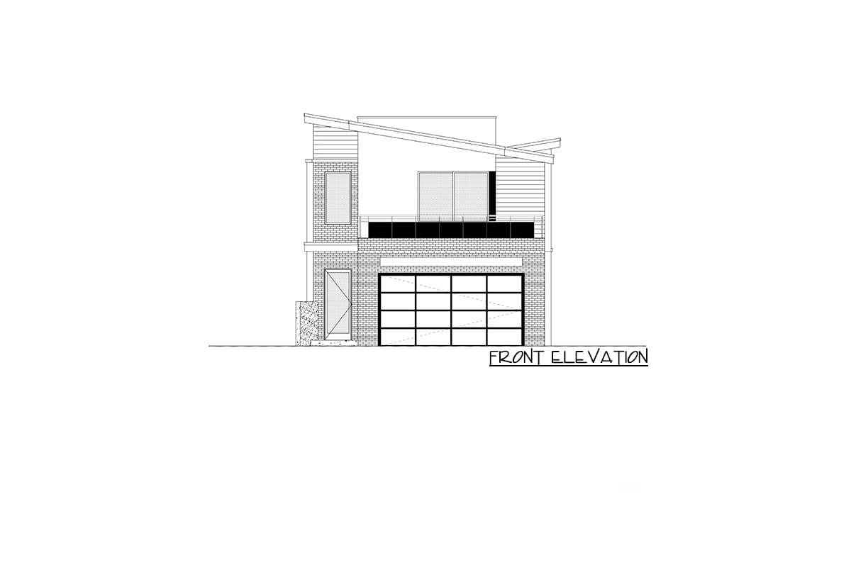 Plan 666115RAF: Narrow Contemporary Home Plan with Front and Back Balconies - Image #6 - Contemporary, Modern, Northwest, Prairie