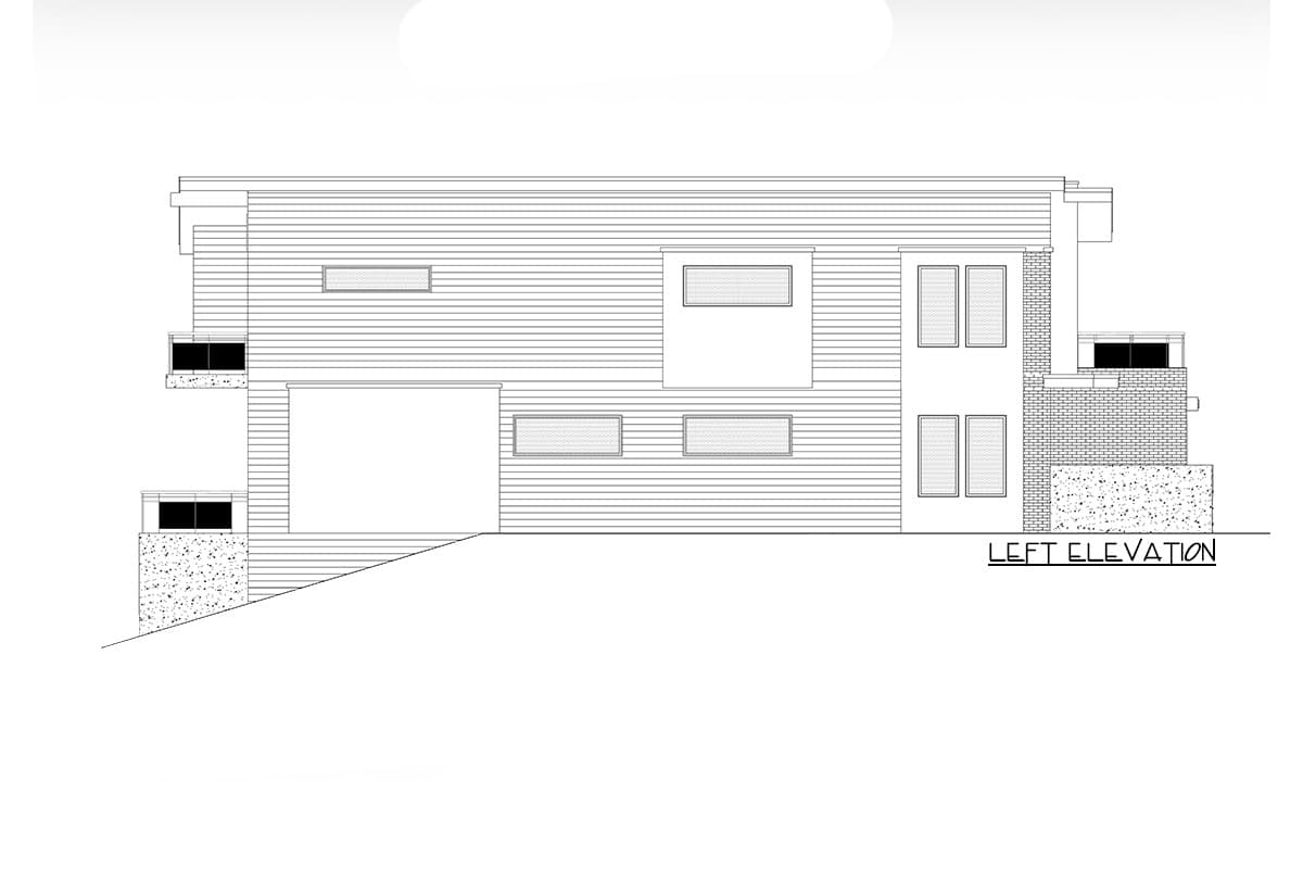 Plan 666115RAF: Narrow Contemporary Home Plan with Front and Back Balconies - Image #7 - Contemporary, Modern, Northwest, Prairie