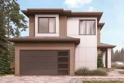 Contemporary Two-story Home Plan with Open Main Level