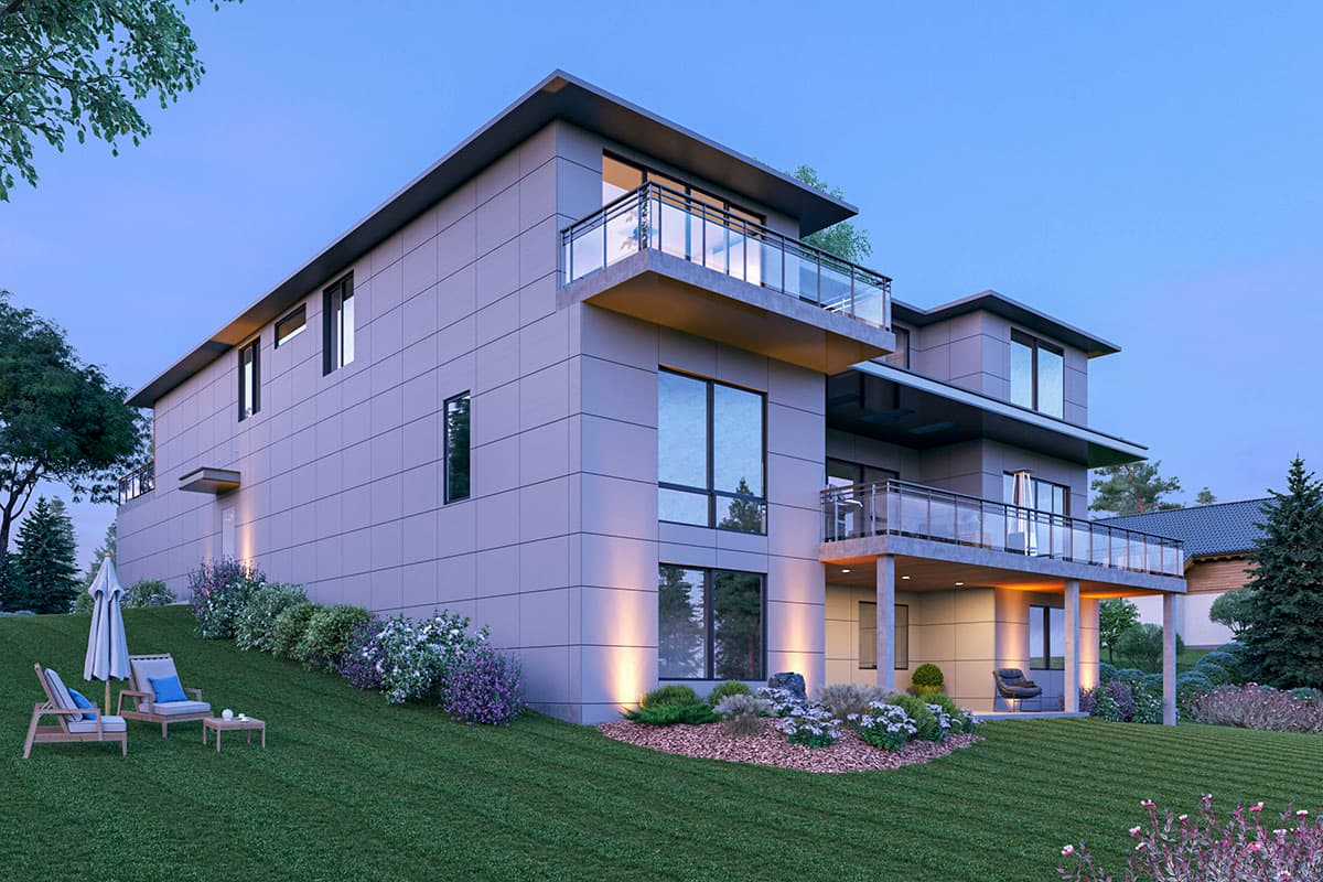 Plan 666117RAF: Spacious Contemporary House Plan with Lower-level ADU - Image #4 - Contemporary, Modern, Northwest