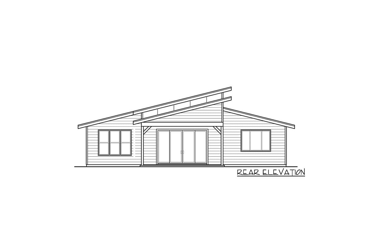 Plan 720081DA: One-story 3-bed Modern House Plan with Multiple Shed Roofs - Image #6 - Contemporary, Modern, Northwest