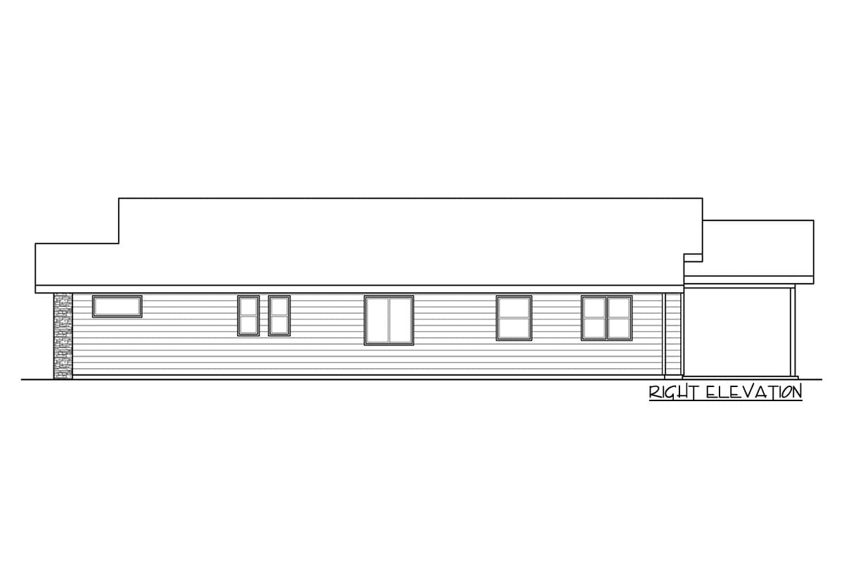 Plan 720081DA: One-story 3-bed Modern House Plan with Multiple Shed Roofs - Image #7 - Contemporary, Modern, Northwest