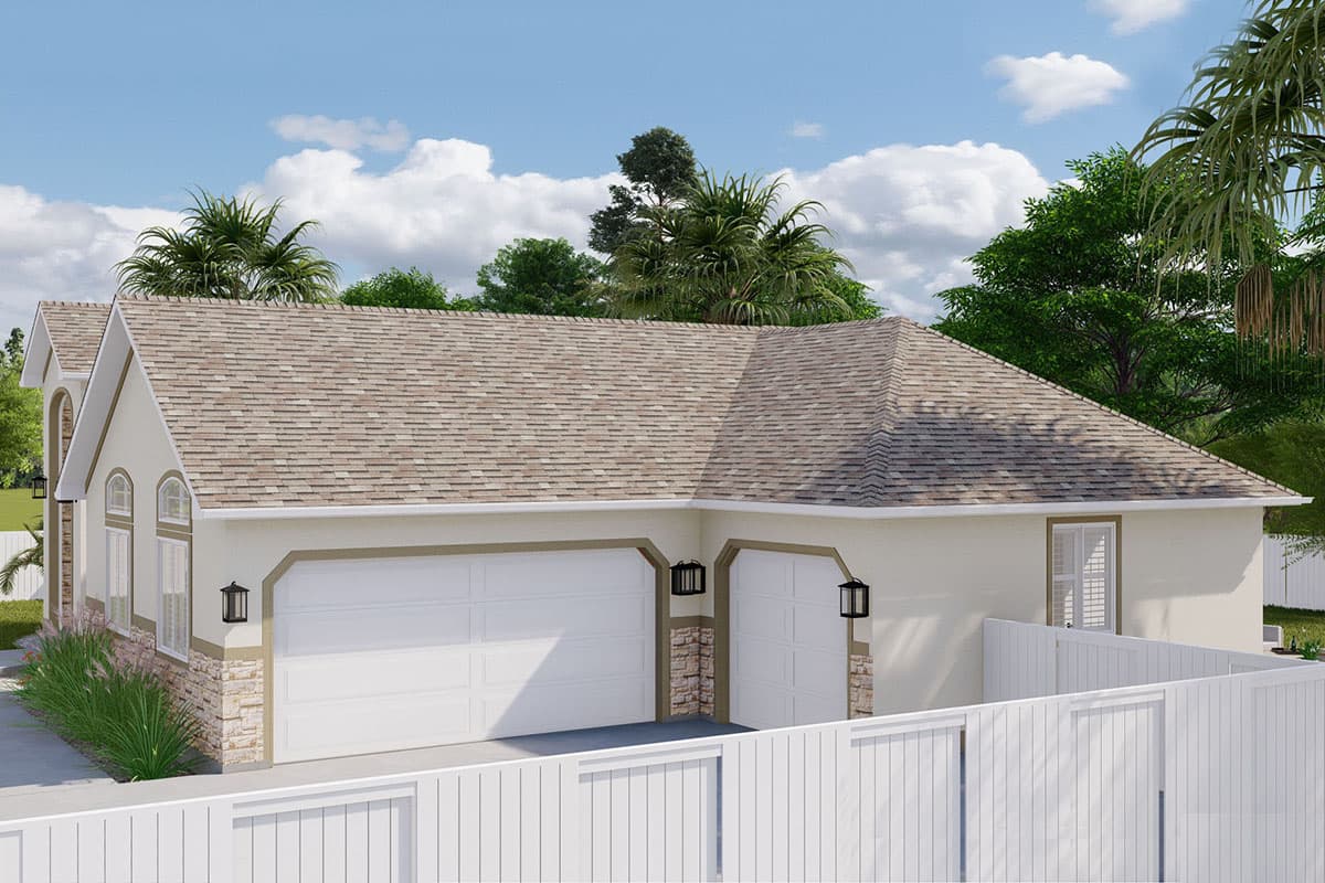 Plan 61387UT: Stone and Stucco-Clad House Plan with Home Office - Image #10 - European, Mediterranean