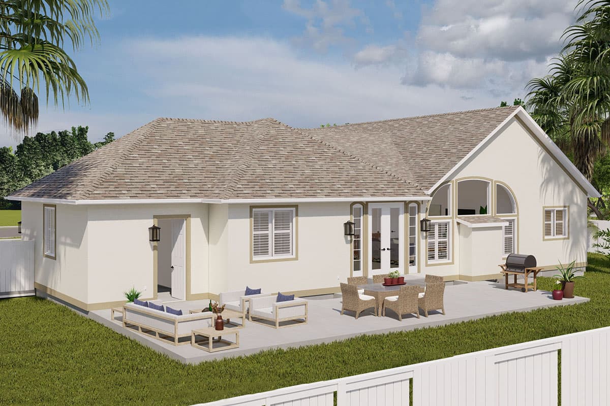 Plan 61387UT: Stone and Stucco-Clad House Plan with Home Office - Image #11 - European, Mediterranean