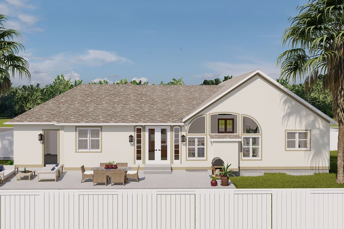 Plan 61387UT: Stone and Stucco-Clad House Plan with Home Office - Image #12 - European, Mediterranean