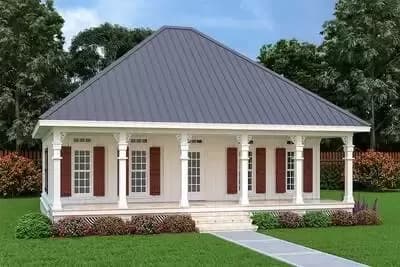 1-Bed Guest House or Year-round Home Plan