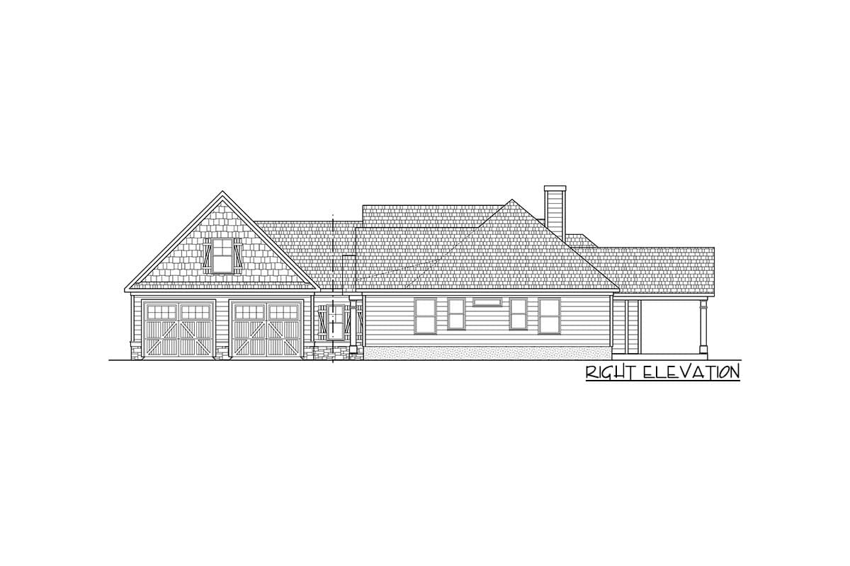 Plan 360083DK: Angled Craftsman House Plan with 3 Bedrooms and a Bonus Room Above the Garage - 2097 Sq Ft - Image #4 - Country, Craftsman, Northwest, Ranch, Traditional
