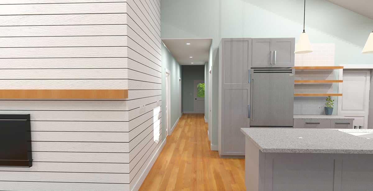 Plan 765031TWN: Narrow Country Cottage Plan with 3 Bedrooms - Image #7 - Bungalow, Cottage, Craftsman, Vacation