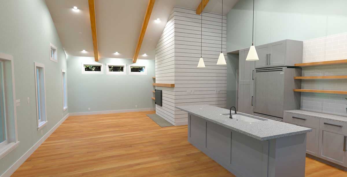 Plan 765031TWN: Narrow Country Cottage Plan with 3 Bedrooms - Image #6 - Bungalow, Cottage, Craftsman, Vacation