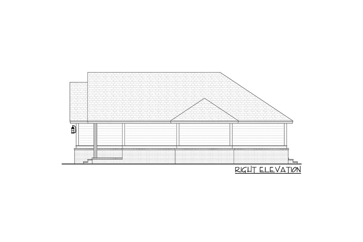 Plan 51871HZ: Modest-Sized 3-Bed House Plan with Farmhouse Front Porch - 1459 Sq Ft - Image #24 - Country, Modern Farmhouse, New American, Southern, Traditional