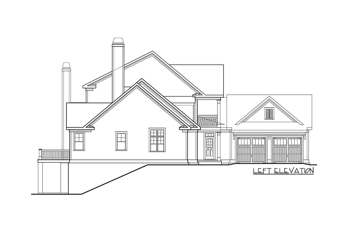 Plan 710398BTZ: 4-Bed House Plan with Dramatic Second Floor Balcony - Image #13 - Southern, Traditional