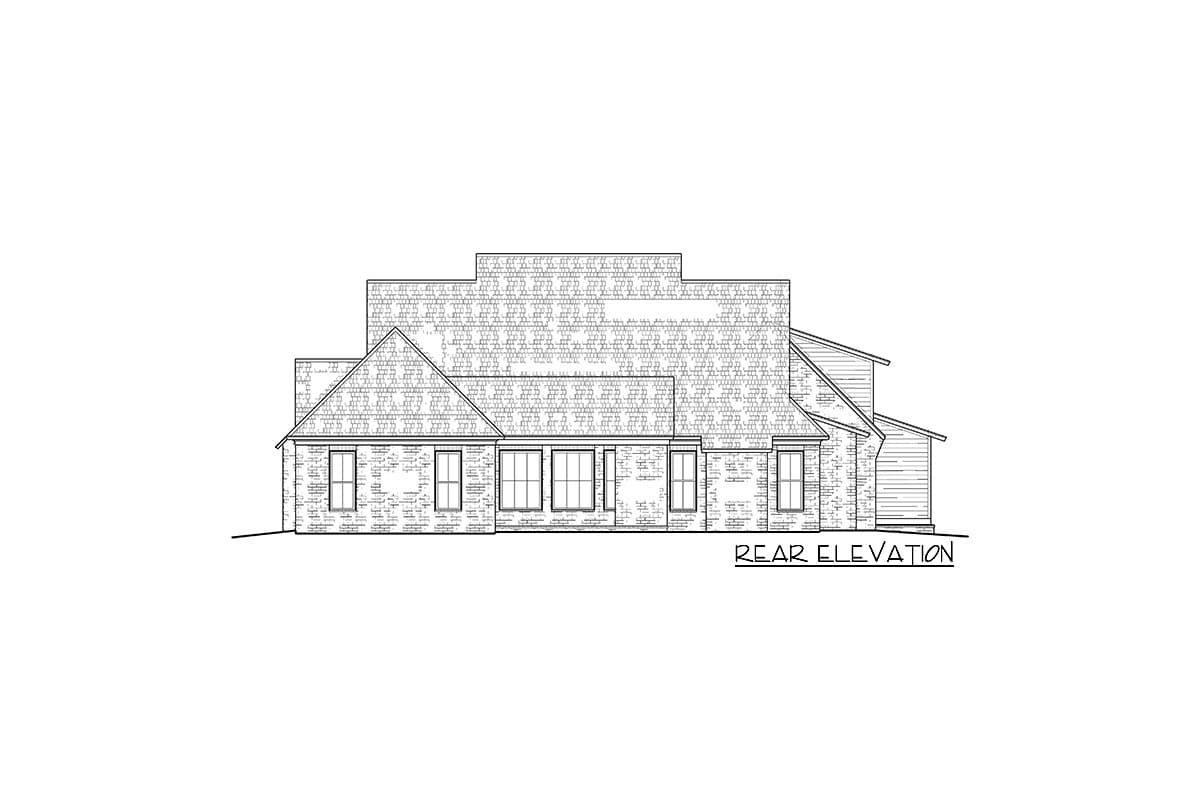Plan 510205WDY: 4-Bed Modern French Country House Plan with Optionally Finished Bonus Room - 2832 Sq Ft - Image #6 - Acadian, Country, French Country, Louisiana-Style, New American, Southern