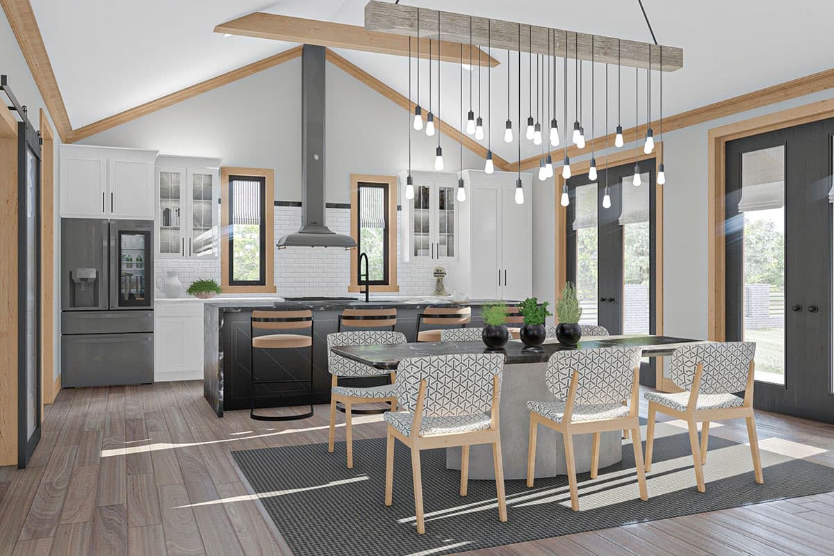 Plan 623025DJ: Modern One-story House Plan with Open Floor Plan Under a Cathedral Ceiling - Image #7 - Contemporary, Mid Century Modern, Modern, Northwest, Ranch