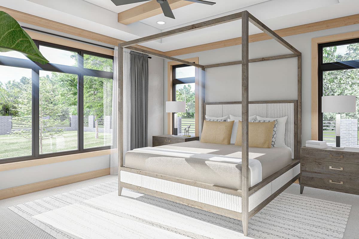 Plan 623025DJ: Modern One-story House Plan with Open Floor Plan Under a Cathedral Ceiling - Image #9 - Contemporary, Mid Century Modern, Modern, Northwest, Ranch