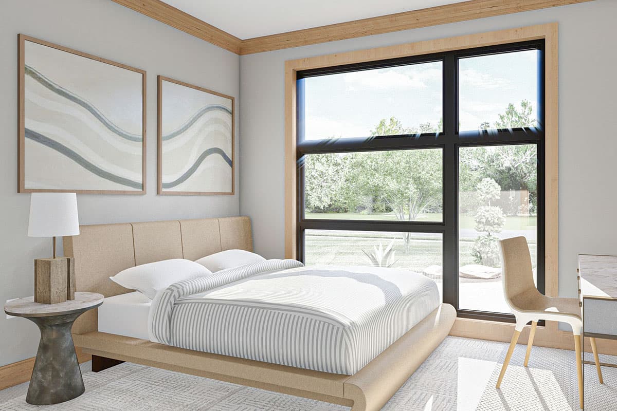 Plan 623025DJ: Modern One-story House Plan with Open Floor Plan Under a Cathedral Ceiling - Image #10 - Contemporary, Mid Century Modern, Modern, Northwest, Ranch