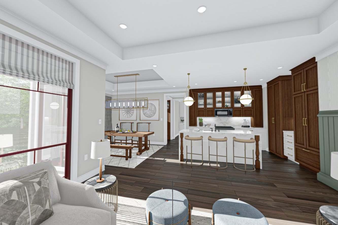 Plan 623025DJ: Modern One-story House Plan with Open Floor Plan Under a Cathedral Ceiling - Virtual Tour Cover Image - Contemporary, Mid Century Modern, Modern, Northwest, Ranch