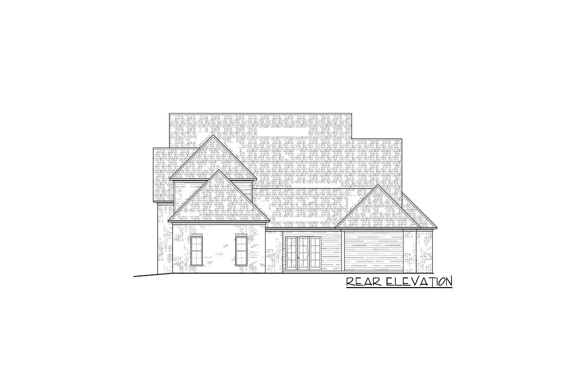 Plan 510208WDY: Exclusive Brick-clad Home Plan with Double-sided Fireplace and Rear Garage - Image #4 - Acadian, European, French Country, Louisiana-Style, Southern