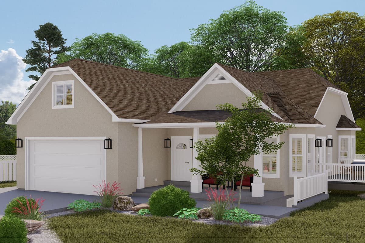 Plan 61388UT: 5-Bed House Plan with Bonus Room and Lower-level ADU  - Image #10 - Mountain, Traditional
