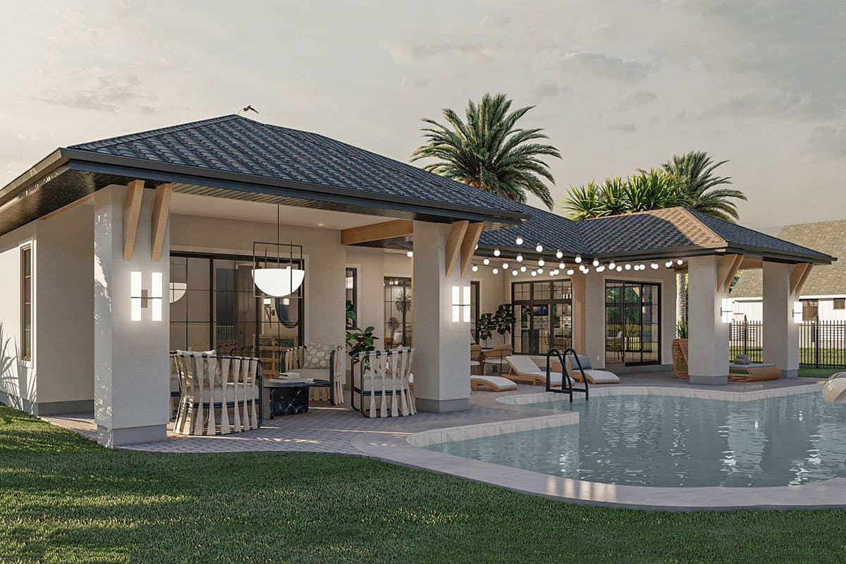 Plan 623031DJ: One Story Mediterranean Ranch Home Plan with 3 Beds and a Courtyard - Image #12 - European, Mediterranean, Ranch, Southern, Southwest