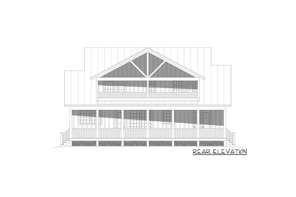 Plan 68794VR: Charming Country Craftsman Plan with Front and Back Porches - Image #7 - Cottage, Country, Traditional
