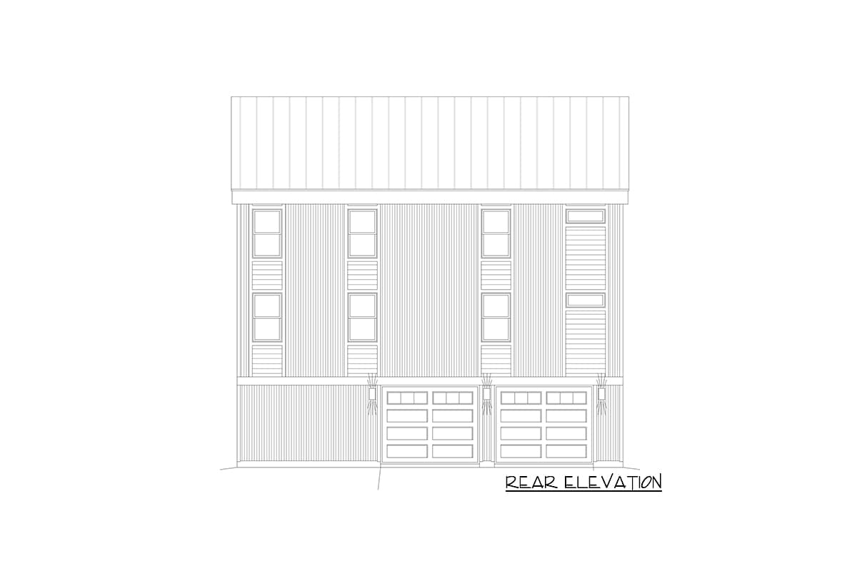 Plan 68795VR: Contemporary Multi-Generational Home Plan with 4-Car Garage - Image #4 - Contemporary, Modern, Northwest