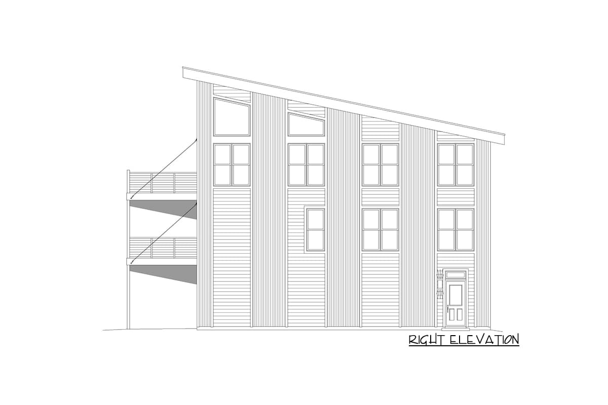 Plan 68795VR: Contemporary Multi-Generational Home Plan with 4-Car Garage - Image #5 - Contemporary, Modern, Northwest