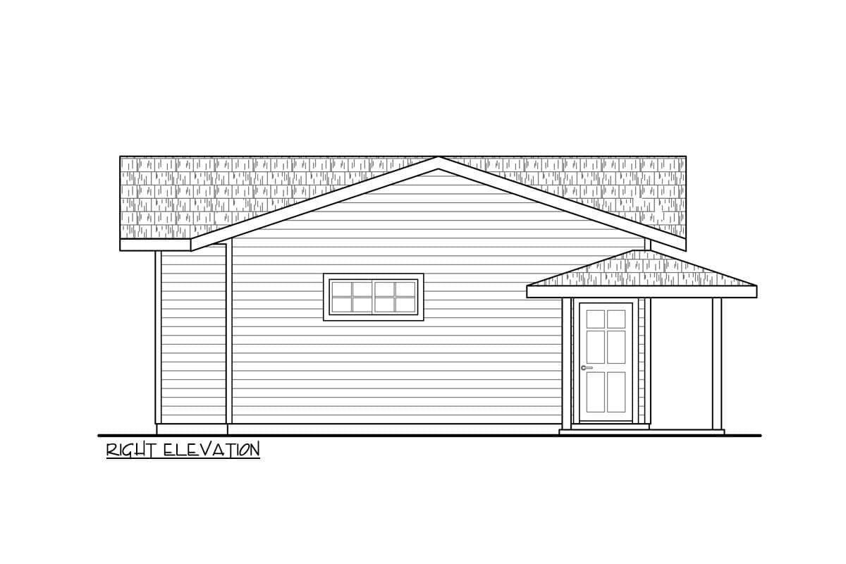 Plan 72279DA: 2-Car Country-style Garage Plan with a Rec Room and a Full Bathroom - Image #4