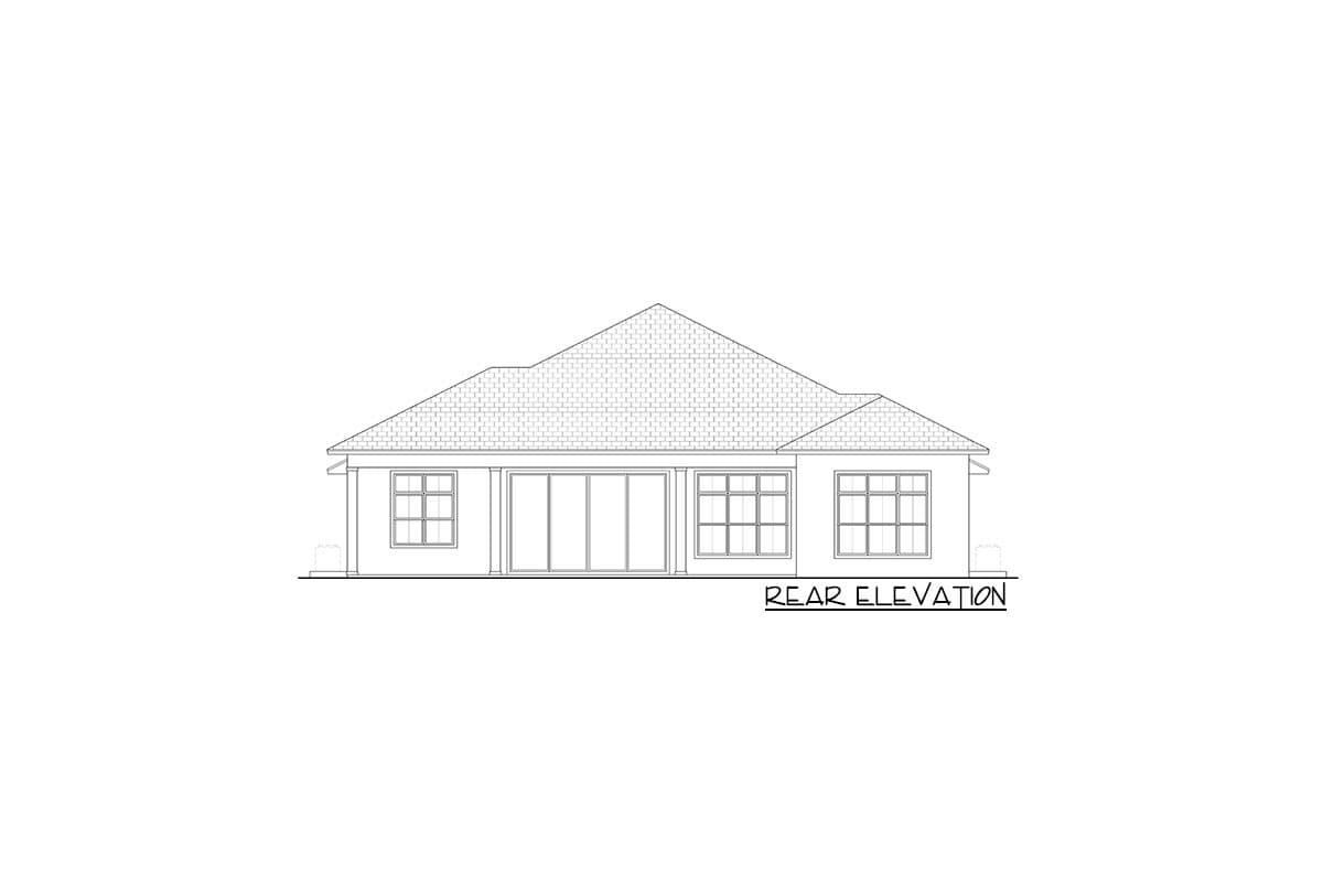 Plan 65703BS: 4-Bed Contemporary Southern Home Plan with Bonus Room  - Image #4 - Coastal, Contemporary, European, Mediterranean, Southern