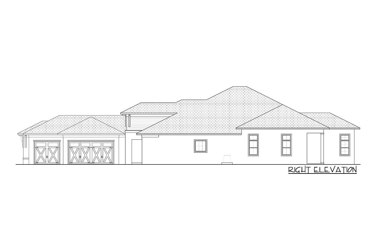 Plan 65703BS: 4-Bed Contemporary Southern Home Plan with Bonus Room  - Image #5 - Coastal, Contemporary, European, Mediterranean, Southern