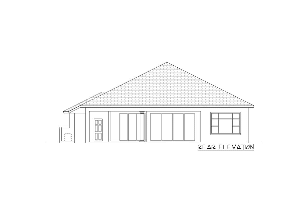 Plan 65706BS: Coastal European Home Plan with Spacious Great Room and Outdoor Living Area - Image #4 - Coastal, Contemporary, European, Florida-Style, Mediterranean, Southern