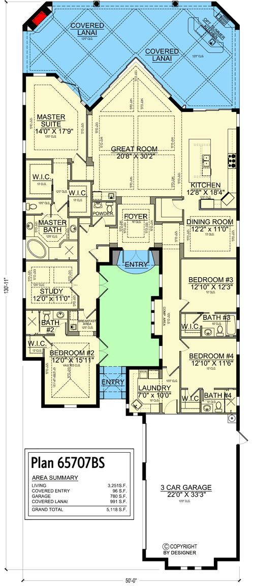 Plan 65707BS: Transitional Mediterranean Home Plan with Courtyard - Floor Plan - Main Level - Contemporary, European, Florida-Style, Mediterranean, Southern, Transitional