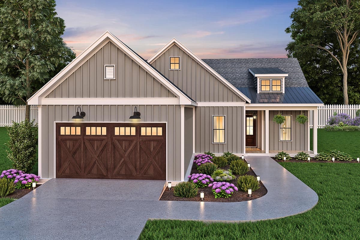 Plan 12321JL: 3 Bed House Plan with One Story Convenience and Flexible Garage Options - Image #5 - Country, Craftsman, New American, Ranch