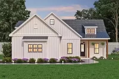 3 Bed House Plan with One Story Convenience and Flexible Garage Options