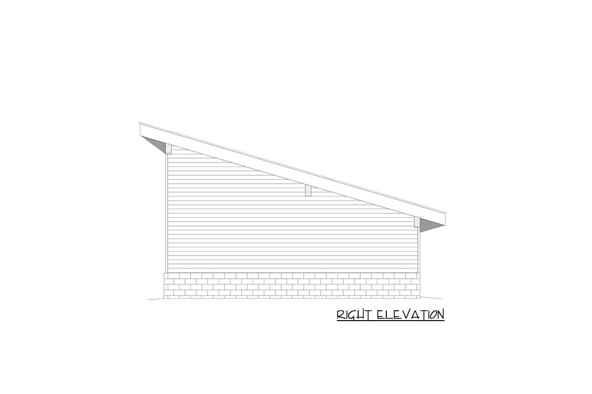 Plan 68801VR: Contemporary 2-Car Detached Garage with High Ceilings - Image #5 - Contemporary, Modern