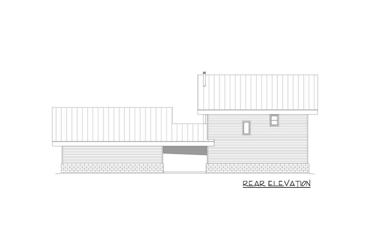 Plan 68803VR: Modern Mountain House Plan with Double Garage - Image #4 - Contemporary, Mid Century Modern, Modern, Mountain
