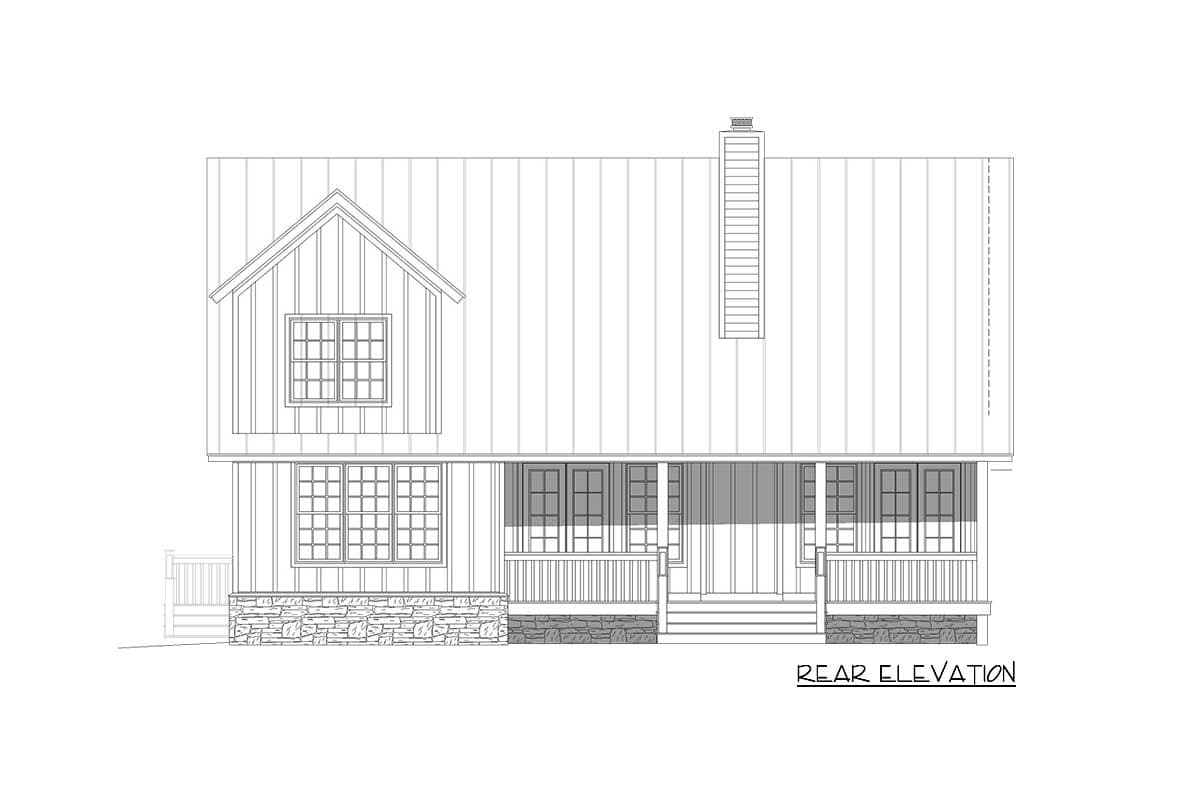 Plan 68804VR: Mountain Country Home Plan with Main Level Master and 2-Story Living Room - Image #4 - Country, Mountain