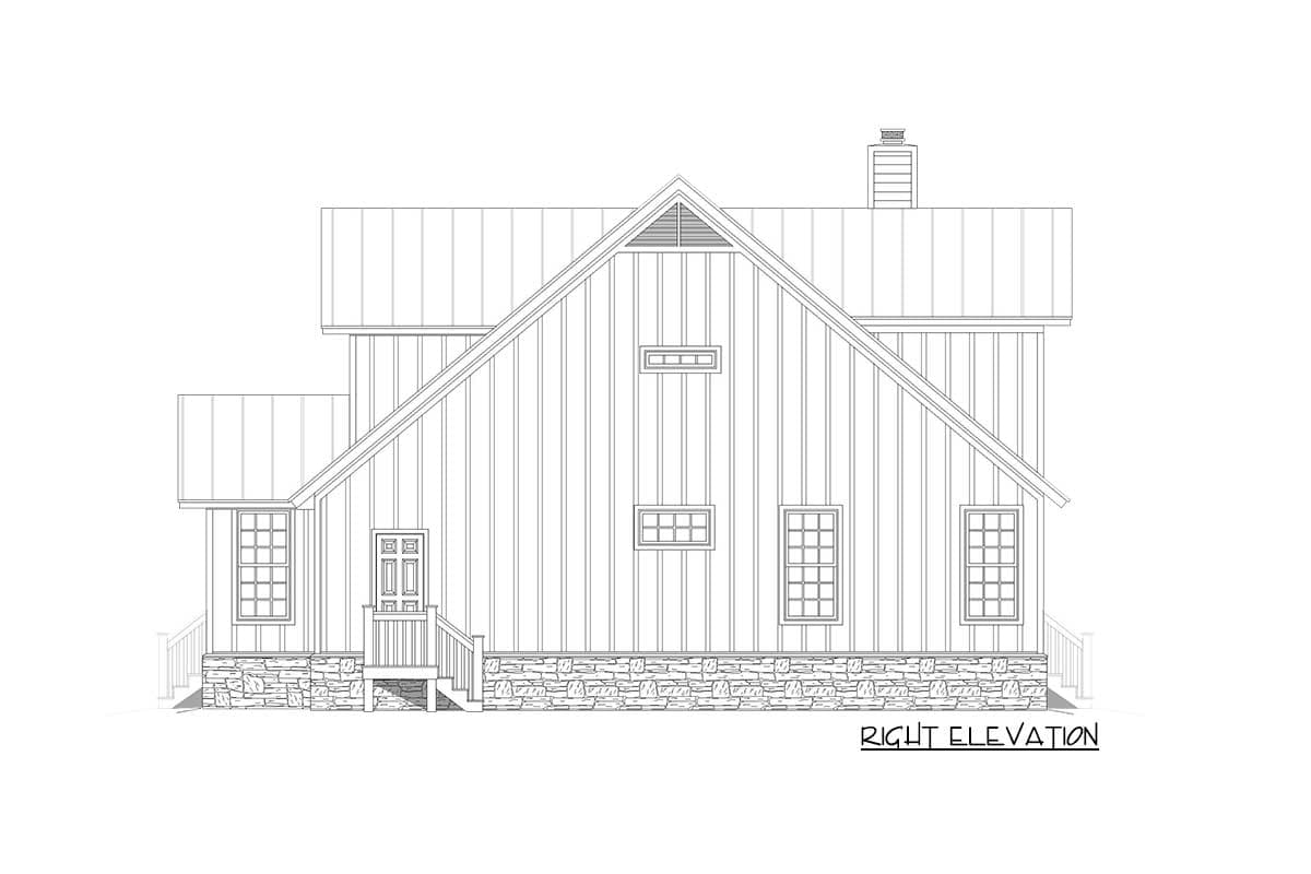 Plan 68804VR: Mountain Country Home Plan with Main Level Master and 2-Story Living Room - Image #5 - Country, Mountain
