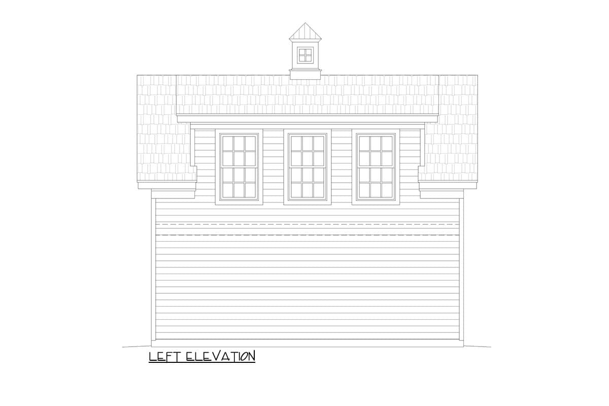 Plan 68805VR: Mountain Craftsman ADU with 3/4 Bathroom - 323 Sq Ft - Image #4 - Carriage, Country, Traditional