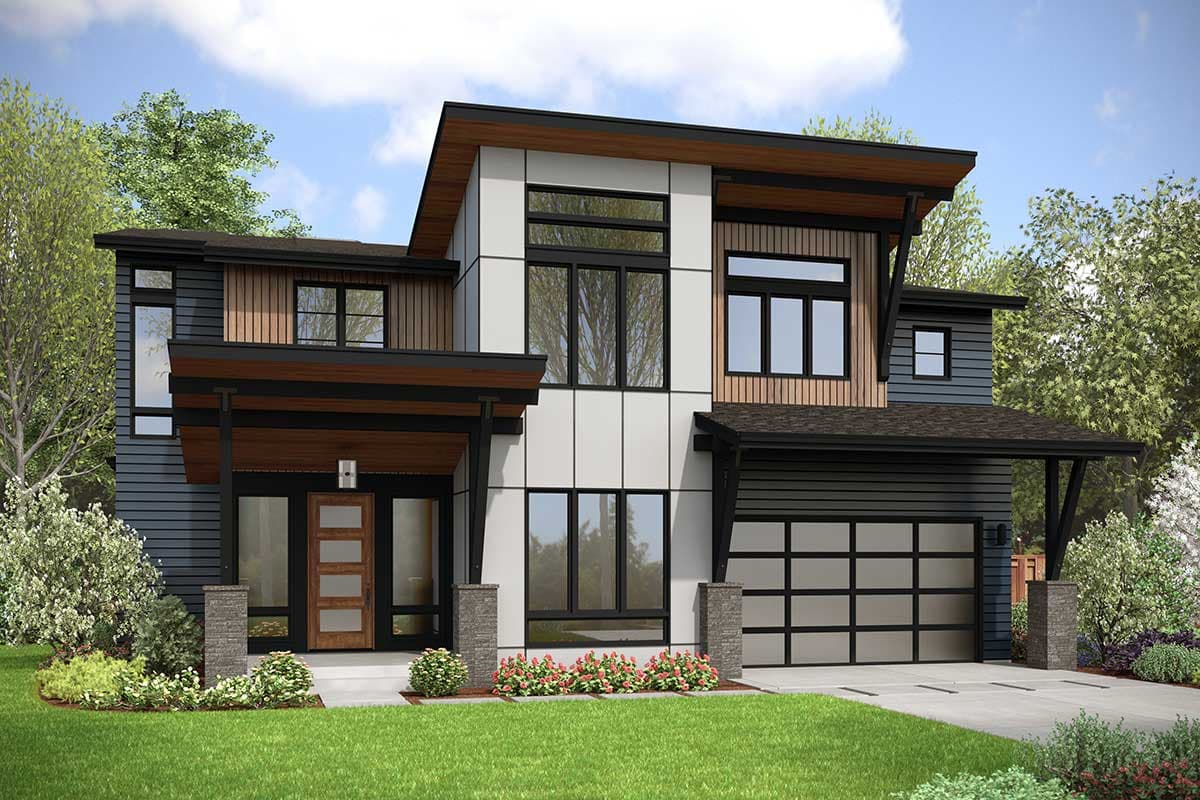 Plan 23905JD: Modern Northwest House Plan with Den and Guest Bedroom - Image #26 - Contemporary, Mid Century Modern, Modern, Northwest, Prairie