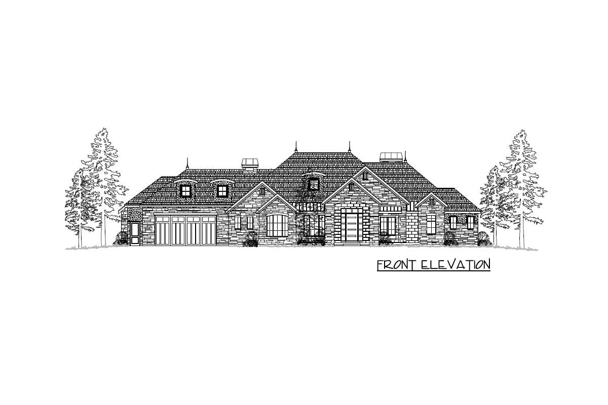 Plan 849003PGE: Spacious Mountain Home Plan with Exercise Room off Primary Bedroom - Image #55 - European, Traditional