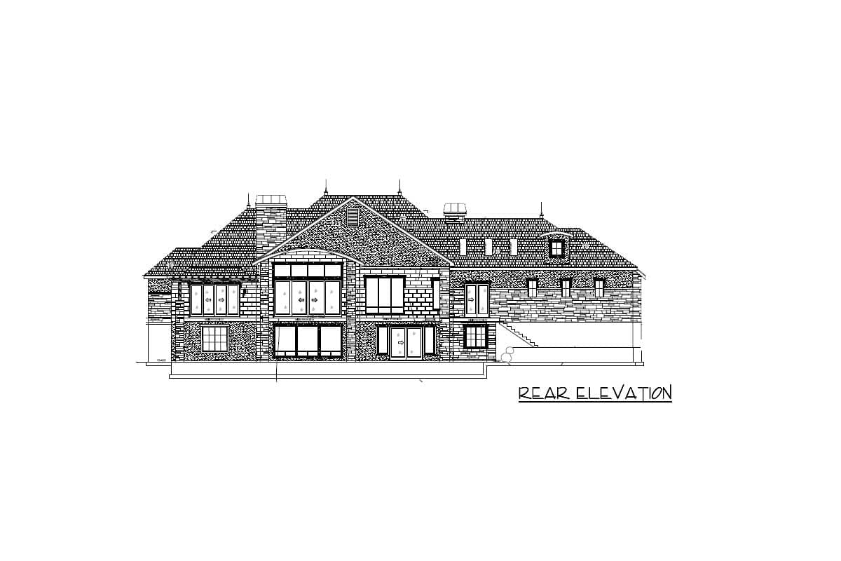 Plan 849003PGE: Spacious Mountain Home Plan with Exercise Room off Primary Bedroom - Image #56 - European, Traditional