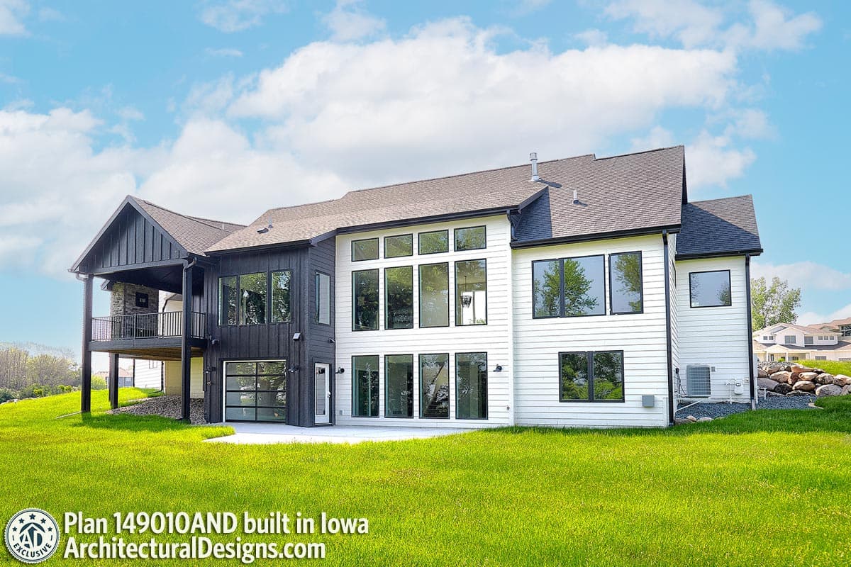 Plan 149010AND: New American Home Plan with Angled 3-Car Garage - Image #4 - Contemporary, New American, Transitional