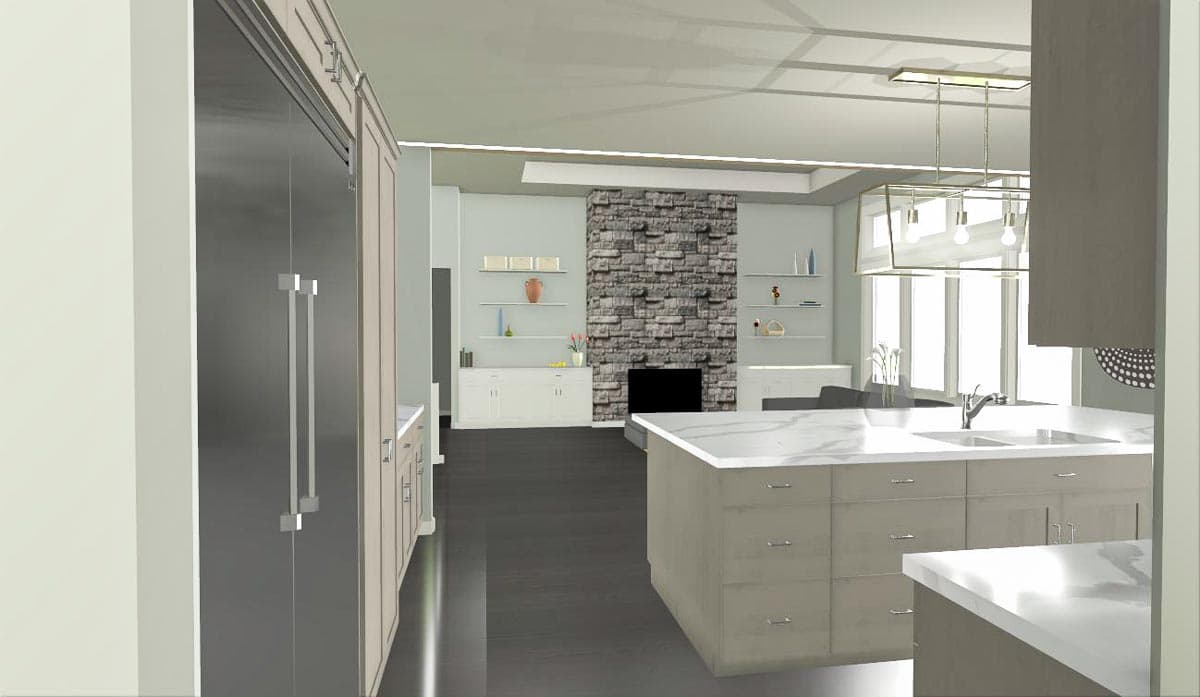 Plan 149010AND: New American Home Plan with Angled 3-Car Garage - Image #10 - Contemporary, New American, Transitional