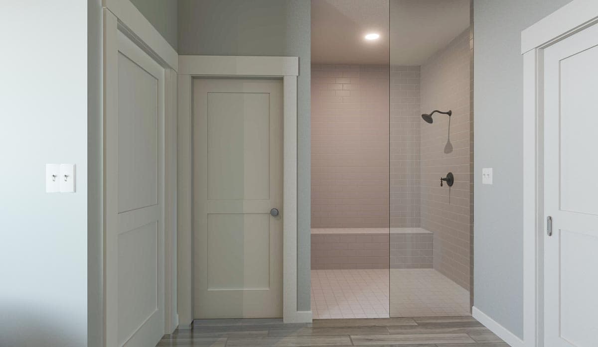 Plan 149010AND: New American Home Plan with Angled 3-Car Garage - Image #13 - Contemporary, New American, Transitional