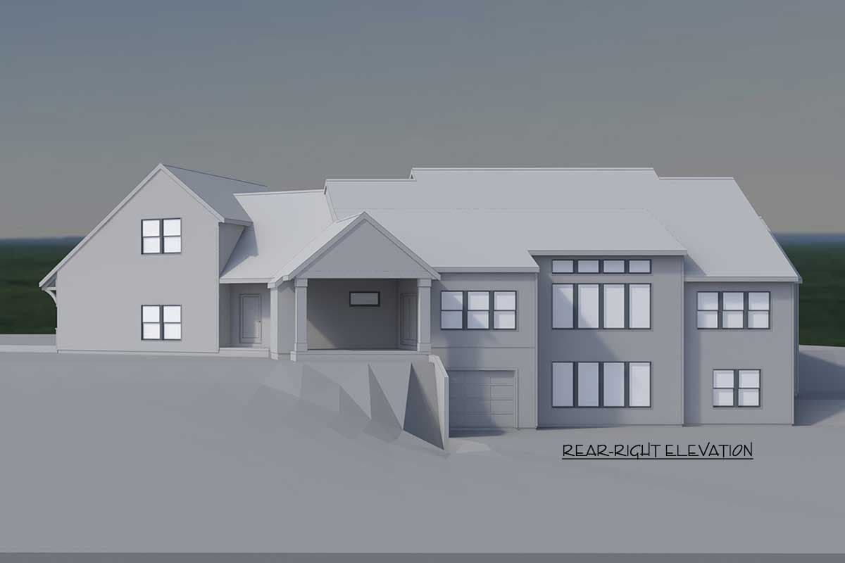 Plan 149010AND: New American Home Plan with Angled 3-Car Garage - Image #16 - Contemporary, New American, Transitional