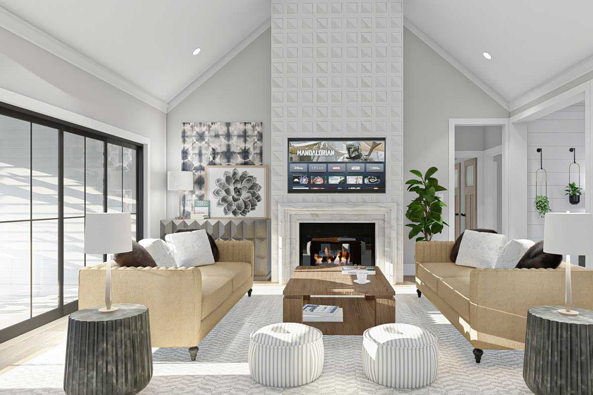 Plan 623037DJ: 4-Bed Modern Farmhouse Plan with a Split Bedroom Layout and a Vaulted Great Room - Image #10 - Country, Farmhouse, Modern Farmhouse, New American, Southern