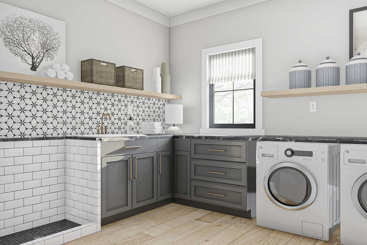 Plan 623037DJ: 4-Bed Modern Farmhouse Plan with a Split Bedroom Layout and a Vaulted Great Room - Image #13 - Country, Farmhouse, Modern Farmhouse, New American, Southern