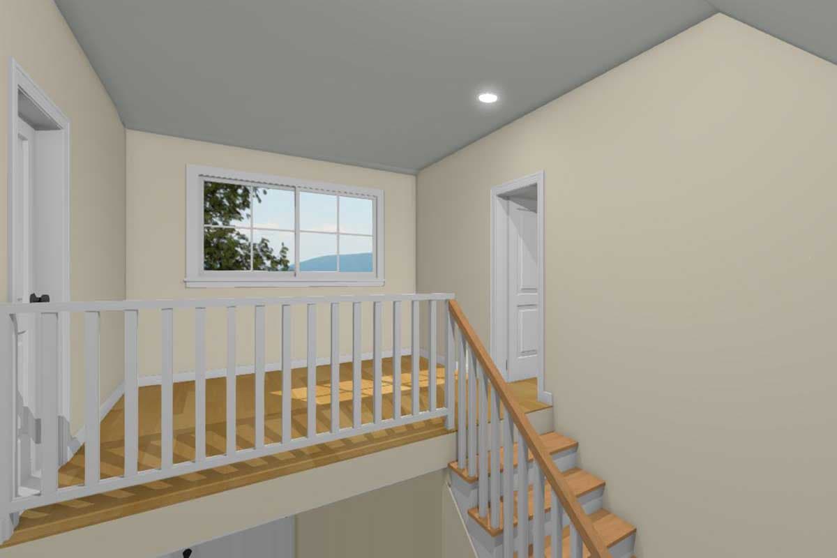 Plan 430811SNG: Tiny Country Cottage with Loft - Image #7 - Cabin, Cottage, Country, Rustic