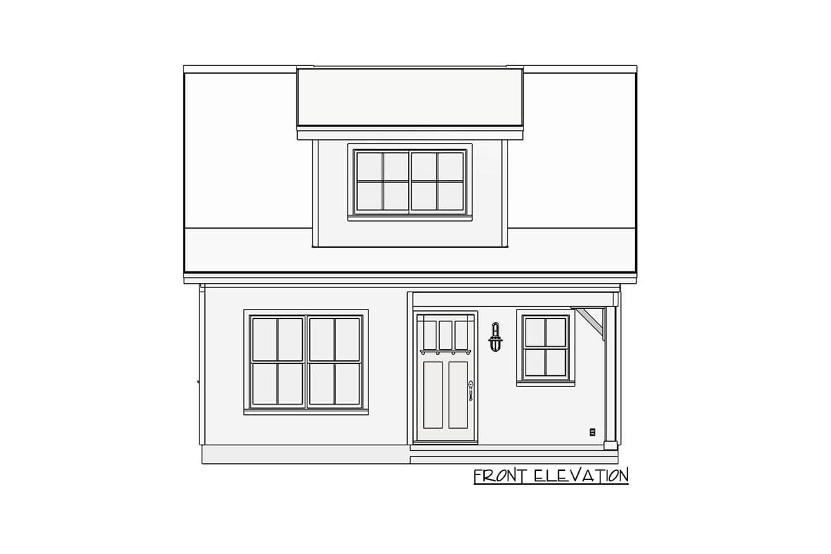 Plan 430811SNG: Tiny Country Cottage with Loft - Image #9 - Cabin, Cottage, Country, Rustic