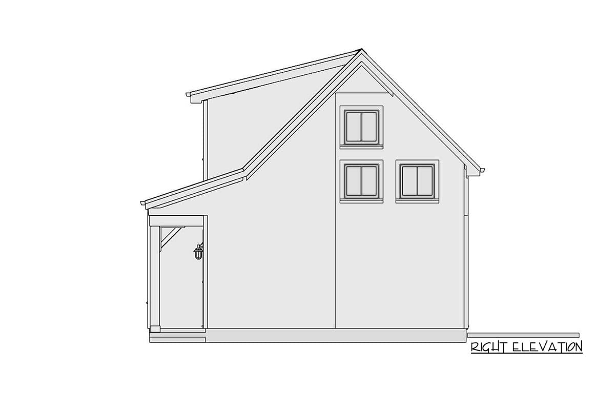 Plan 430811SNG: Tiny Country Cottage with Loft - Image #12 - Cabin, Cottage, Country, Rustic